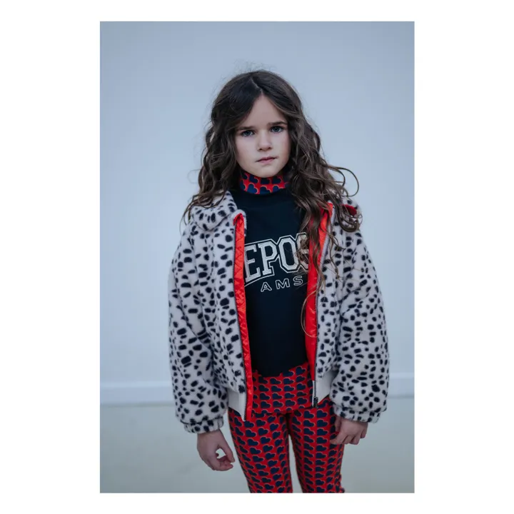 Legging Hearts Algodón orgánico | Rojo sangre- Imagen del producto n°2