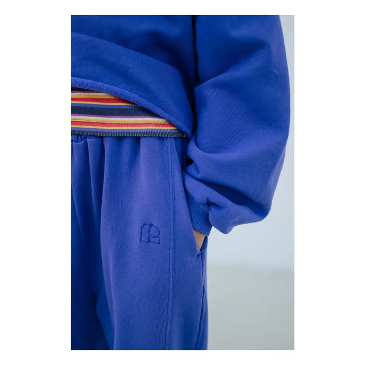 Sweat Crop Top Coton Bio | Bleu- Image produit n°3