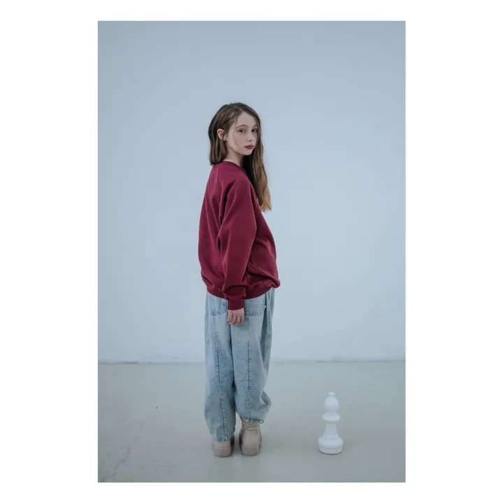 Sweat Raglan Coton Bio | Bordeaux- Image produit n°4