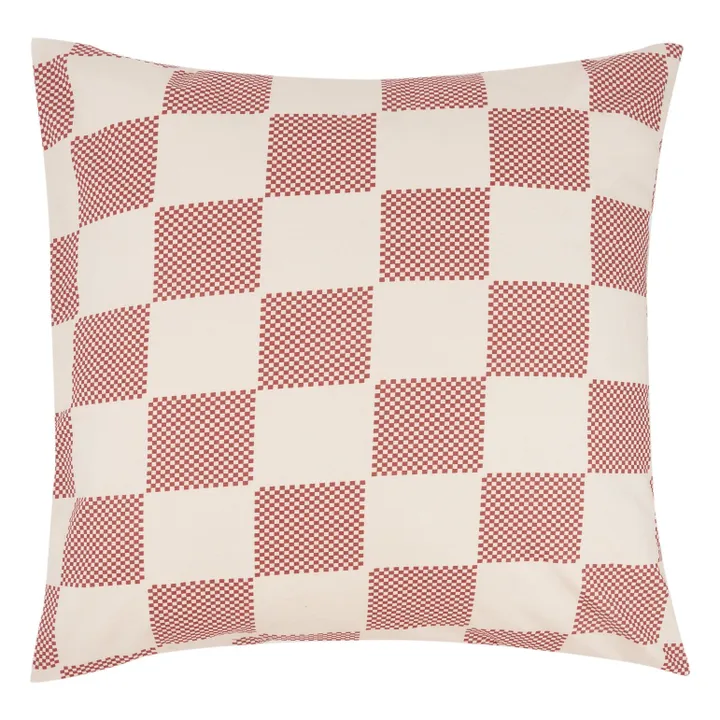 Taie d'oreiller Sheldon Checks | Rouge- Image produit n°0