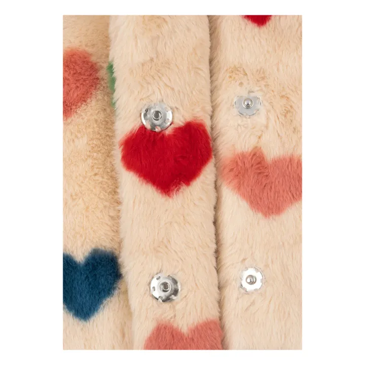 Manteau Façon Fourrure Fuzzie Fibres Recyclées | Beige- Image produit n°4