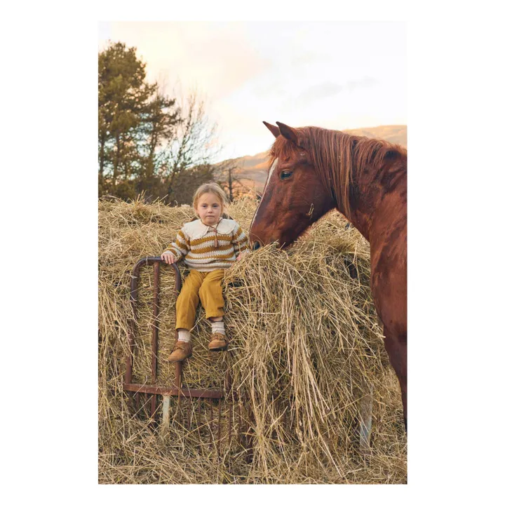 Pantalon Soft Velours Côtelé Coton Bio | Ocre- Image produit n°2