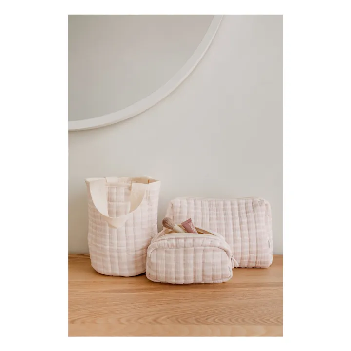 Trousse de toilette Rosewater en coton bio | Rose pâle- Image produit n°2