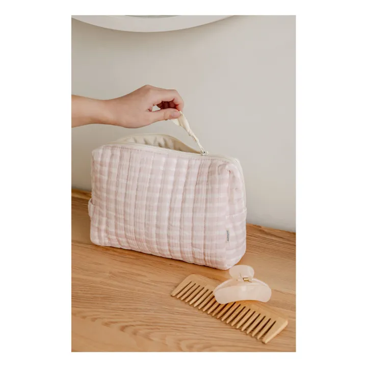 Trousse de toilette Rosewater en coton bio | Rose pâle- Image produit n°1