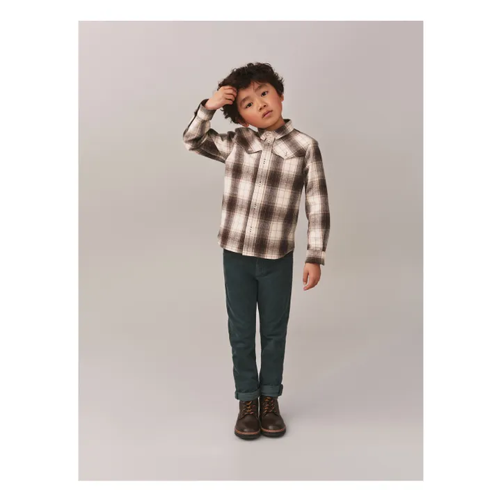 Pantalon Jagger Velours Coton Bio | Vert- Image produit n°1