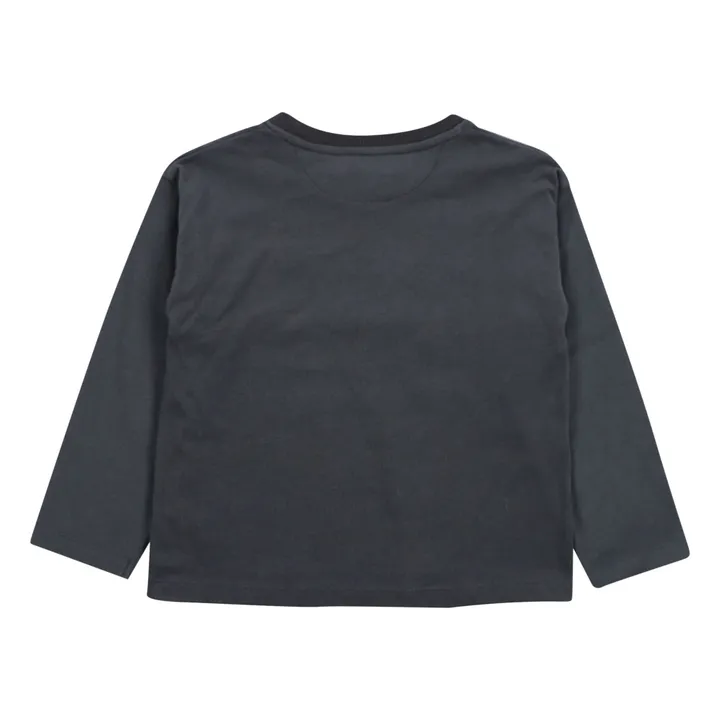 T-shirt Manches Longues Oscar Coton Bio | Noir- Image produit n°3