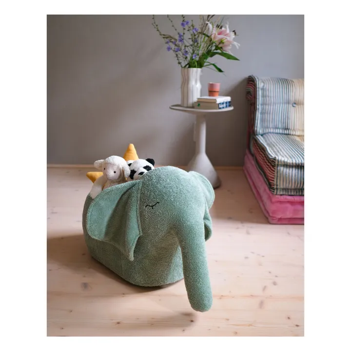 L'Eléphant à roulette Bou | Vert Menthe- Image produit n°1