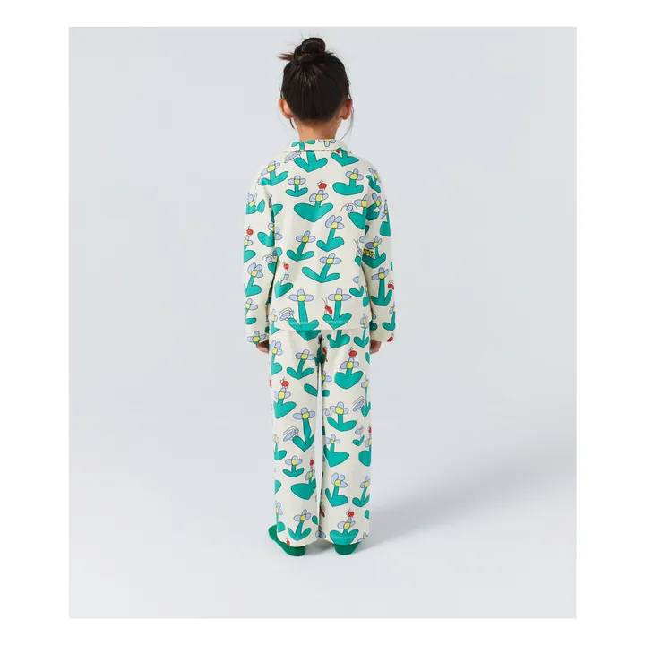 Pyjama mit Blumenmuster aus Bio-Baumwolle | Seidenfarben- Produktbild Nr. 6