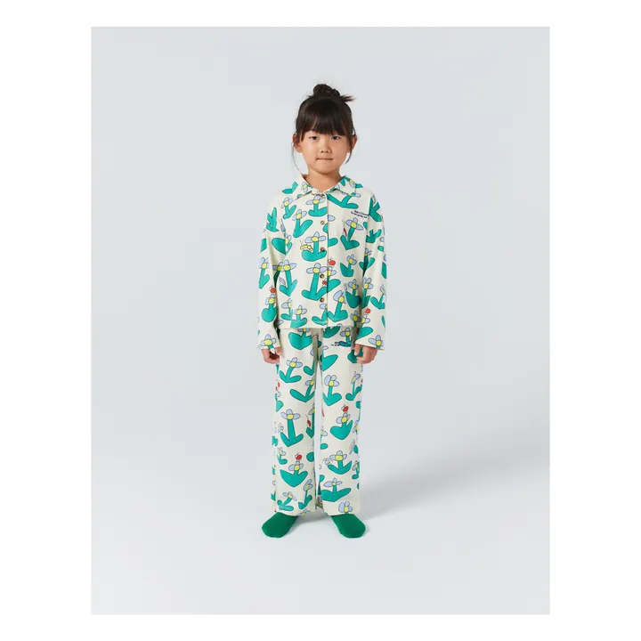 Pyjama mit Blumenmuster aus Bio-Baumwolle | Seidenfarben- Produktbild Nr. 1