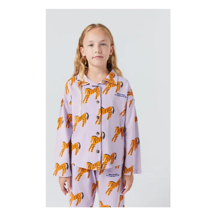 Pyjama Zebra Bio-Baumwolle | Lavendel- Produktbild Nr. 2