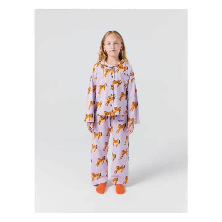 Pyjama Zebra Bio-Baumwolle | Lavendel- Produktbild Nr. 1