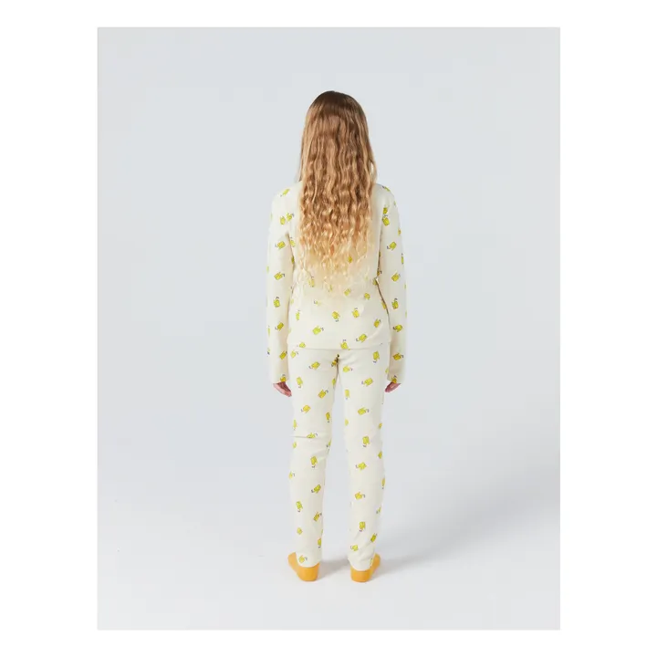 Gerippter Pyjama Elefanten aus Bio-Baumwolle | Beige- Produktbild Nr. 6