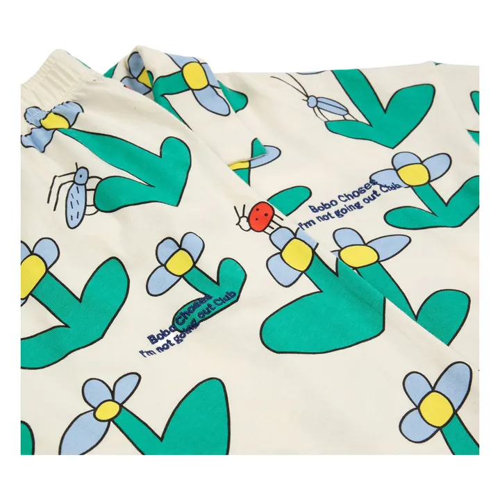 Pyjama mit Blumenmuster aus Bio-Baumwolle | Seidenfarben- Produktbild Nr. 4