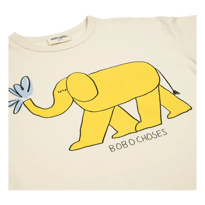 Gestreifter Pyjama Elefant aus Bio-Baumwolle | Blau- Produktbild Nr. 7