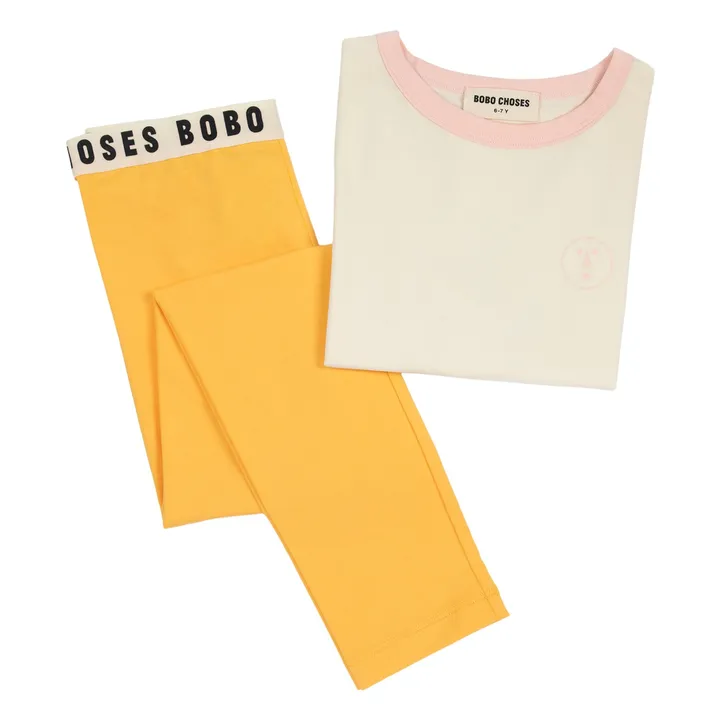 Pyjama Modal et Coton Bio | Jaune moutarde- Image produit n°2