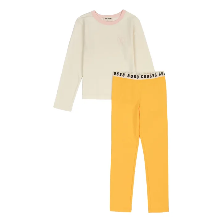 Pyjama Modal et Coton Bio | Jaune moutarde- Image produit n°1