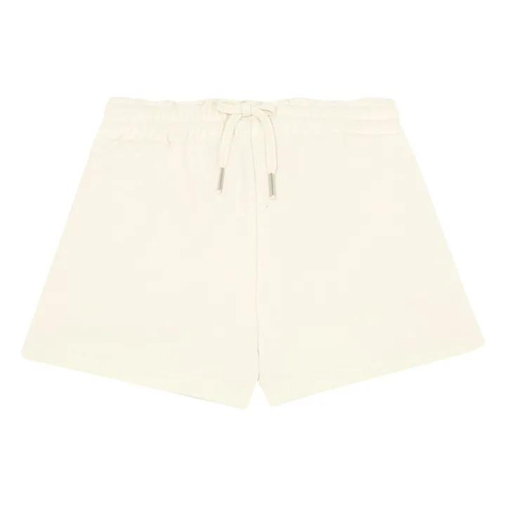 Short Fille Molleton Bio | Ecru- Image produit n°0
