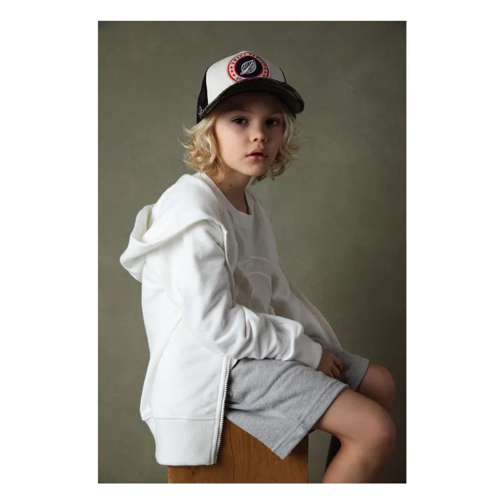 Sweat Capuche Zippé Iconic | Blanc cassé- Image produit n°2