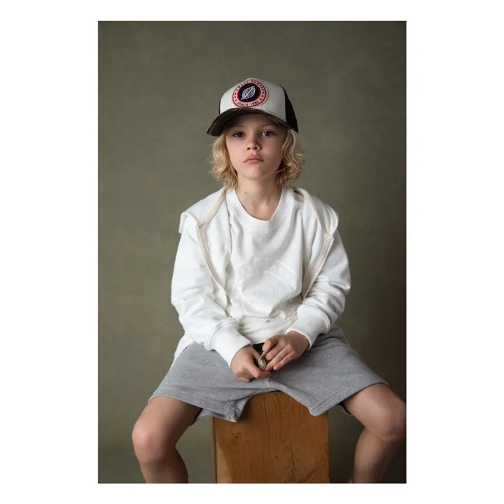 Sweat Capuche Zippé Iconic | Blanc cassé- Image produit n°1