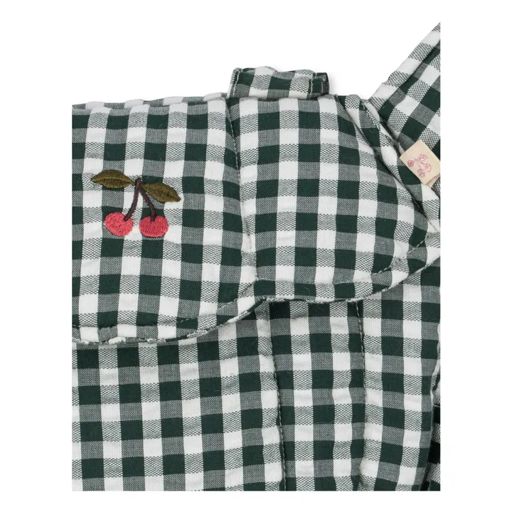 Porte-poupée Vichy | Vert foncé- Image produit n°2