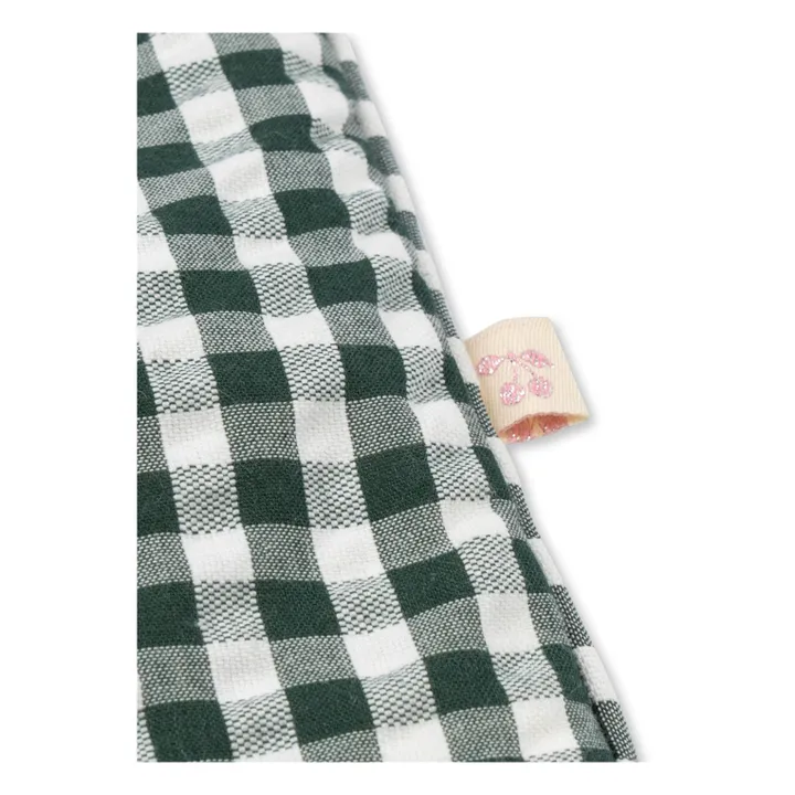 Parure de lit pour poupée Vichy | Vert foncé- Image produit n°2