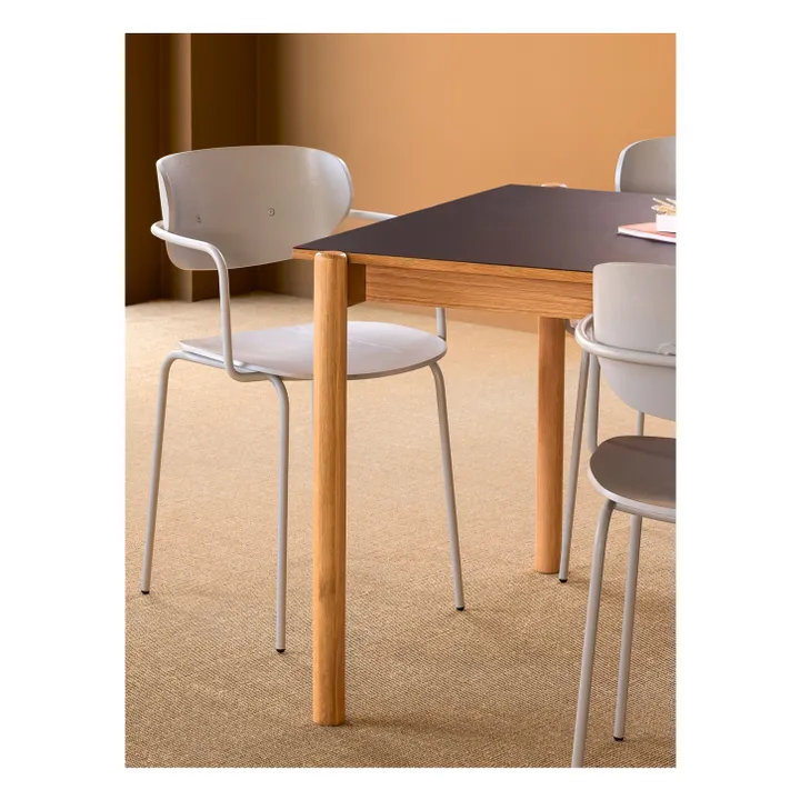 Table à manger en chêne Oblique | Noir- Image produit n°2