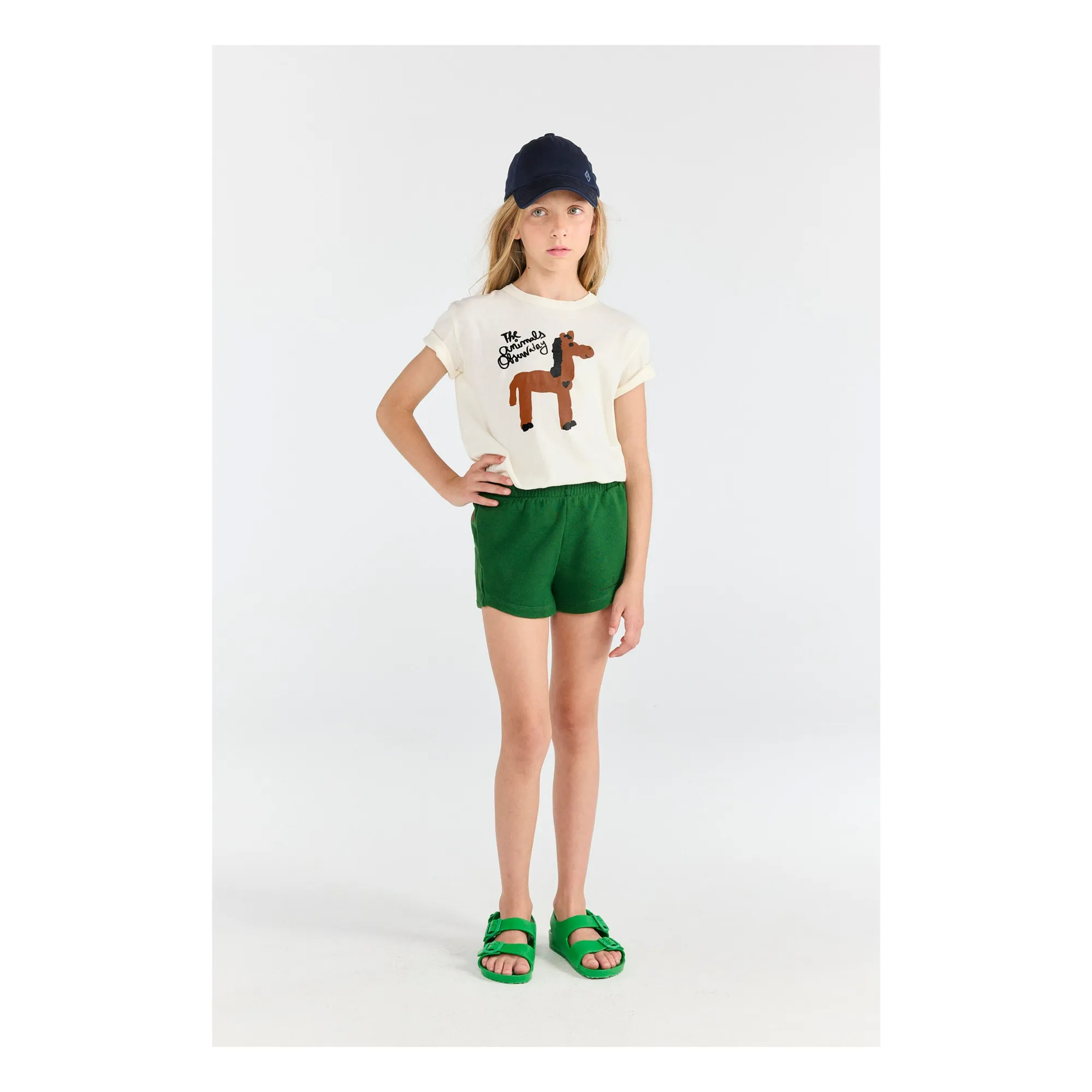 T-shirt Rooster Cheval Coton Bio | Blanc- Image produit n°0