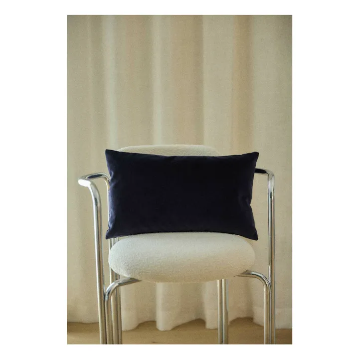 Housse de coussin Argentine en velours | Saphir- Image produit n°1