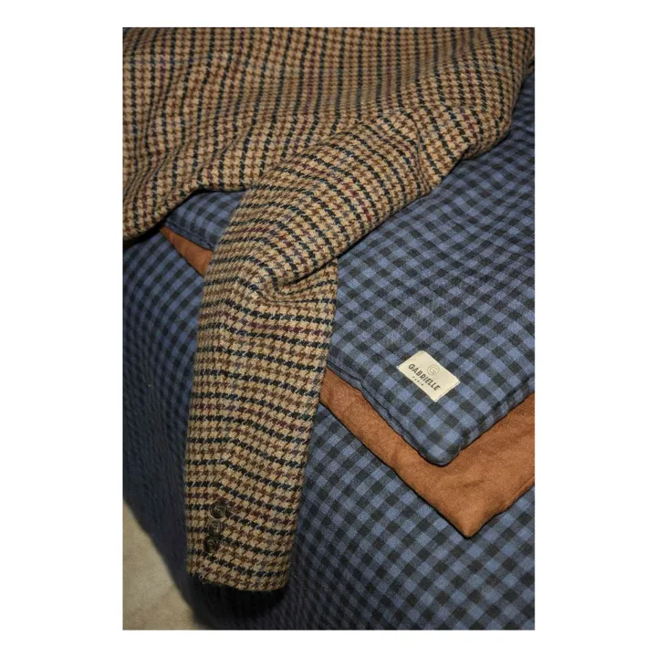 Edredon en lin lavé | Vichy Marine- Image produit n°1