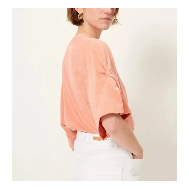 Sweat Eponge Gali Coton Bio | Rose- Image produit n°5