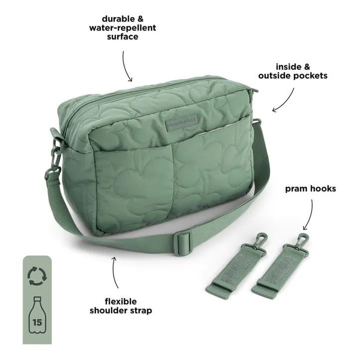 Sac matelassé pour poussette | Vert- Image produit n°7