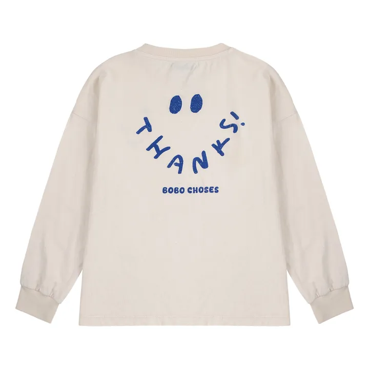 T-shirt Sourire Coton Bio | Ecru- Image produit n°4