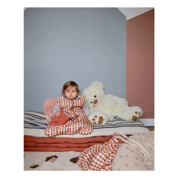 Gigoteuse en coton bio Vichy | Caramel- Image produit n°3