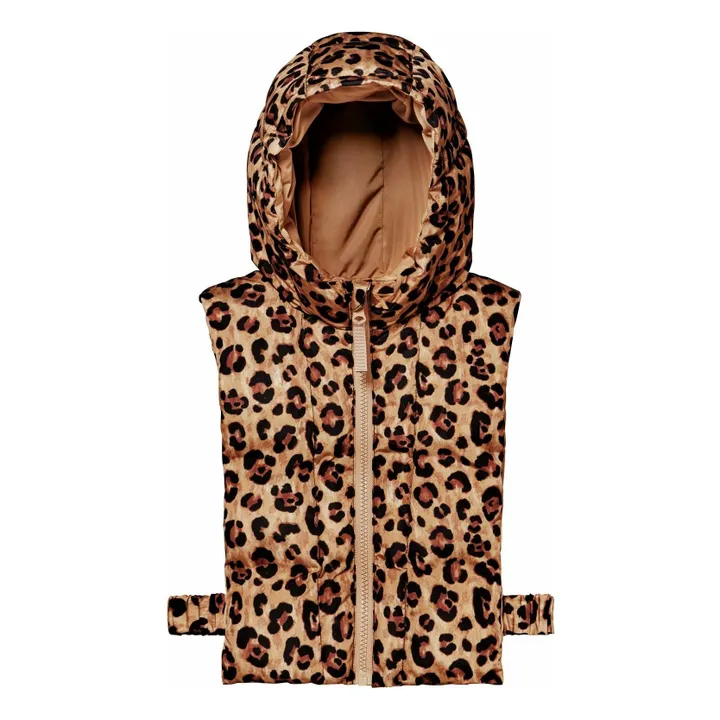 Exclusivité Fudoon X Smallable - Capuche Doudoune Réversible Léopard | Marron- Image produit n°0