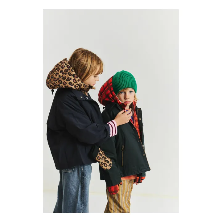 Exclusivité Fudoon X Smallable - Reversible Leopard Hooded Down Jacket | Brown- Product image n°3