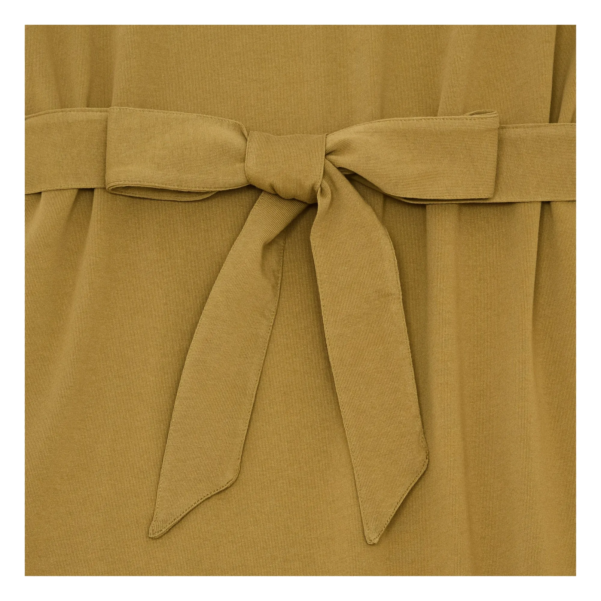 Robe Débardeur à Fentes Coton Bio | Vert olive- Image produit n°1