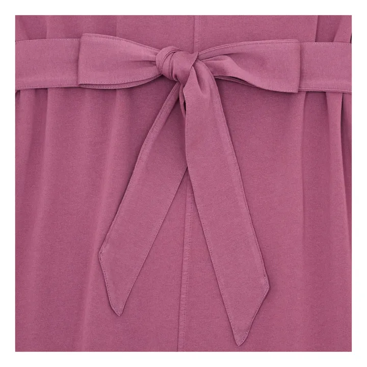 Robe Ceinture Coton Bio | Prune- Image produit n°1