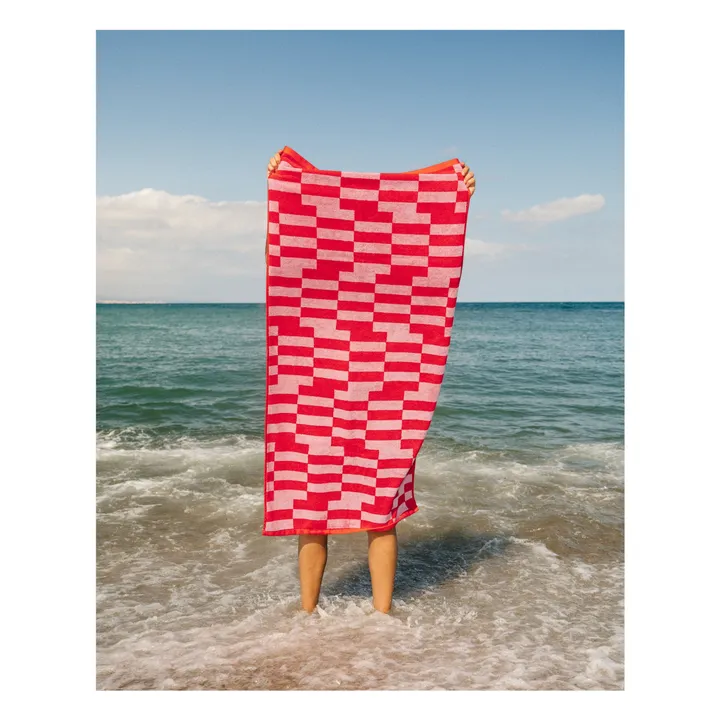 Poppy bath towel | Red- Product image n°1