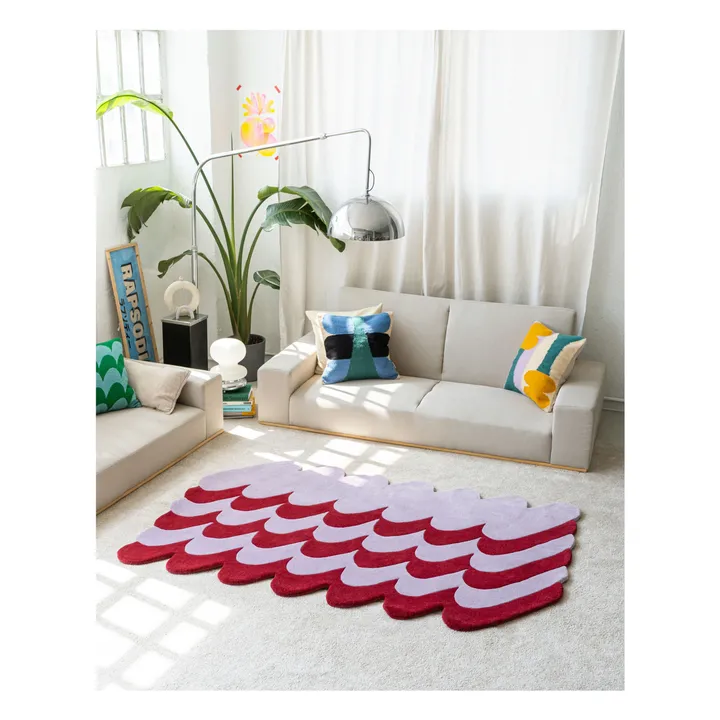 Tapis en laine Pasto | Bordeaux- Image produit n°2