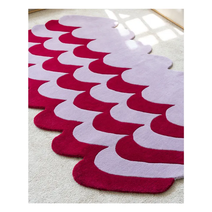 Tapis en laine Pasto | Bordeaux- Image produit n°1