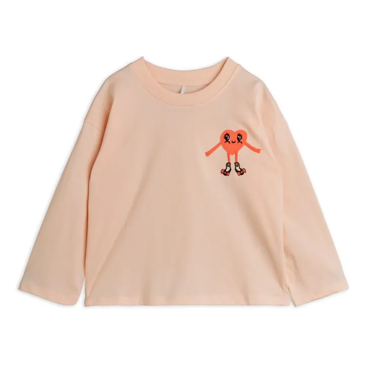 T-shirt Cœur Coton Bio | Rose pâle- Image produit n°0