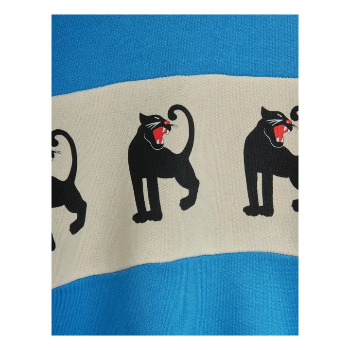 Sweat Panther Coton Bio | Bleu azur- Image produit n°4