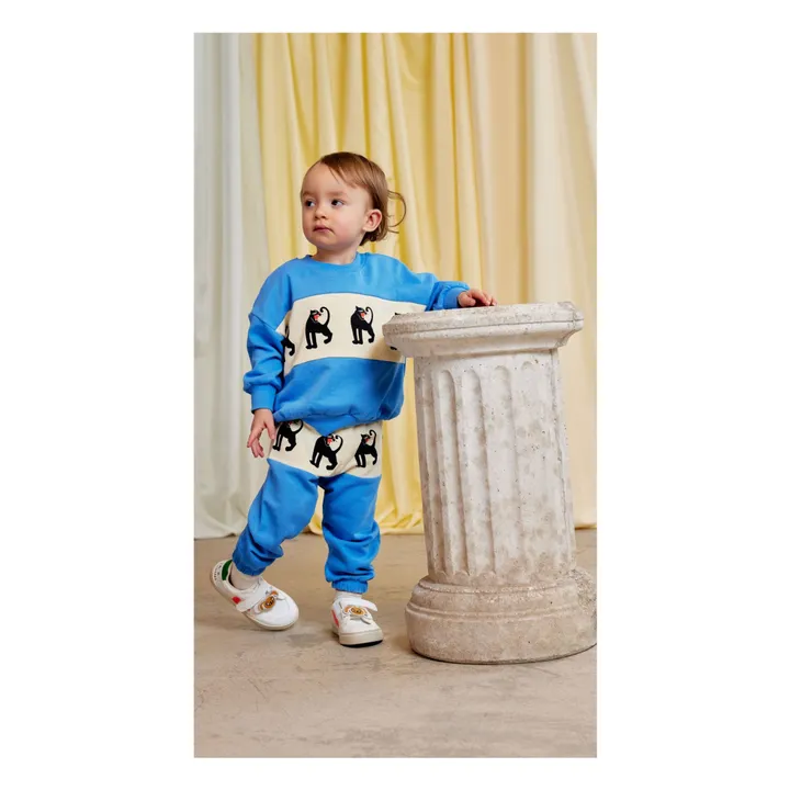 Sweat Panther Coton Bio | Bleu azur- Image produit n°6