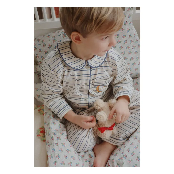 Parure de lit Verona Blues | Blanc- Image produit n°2