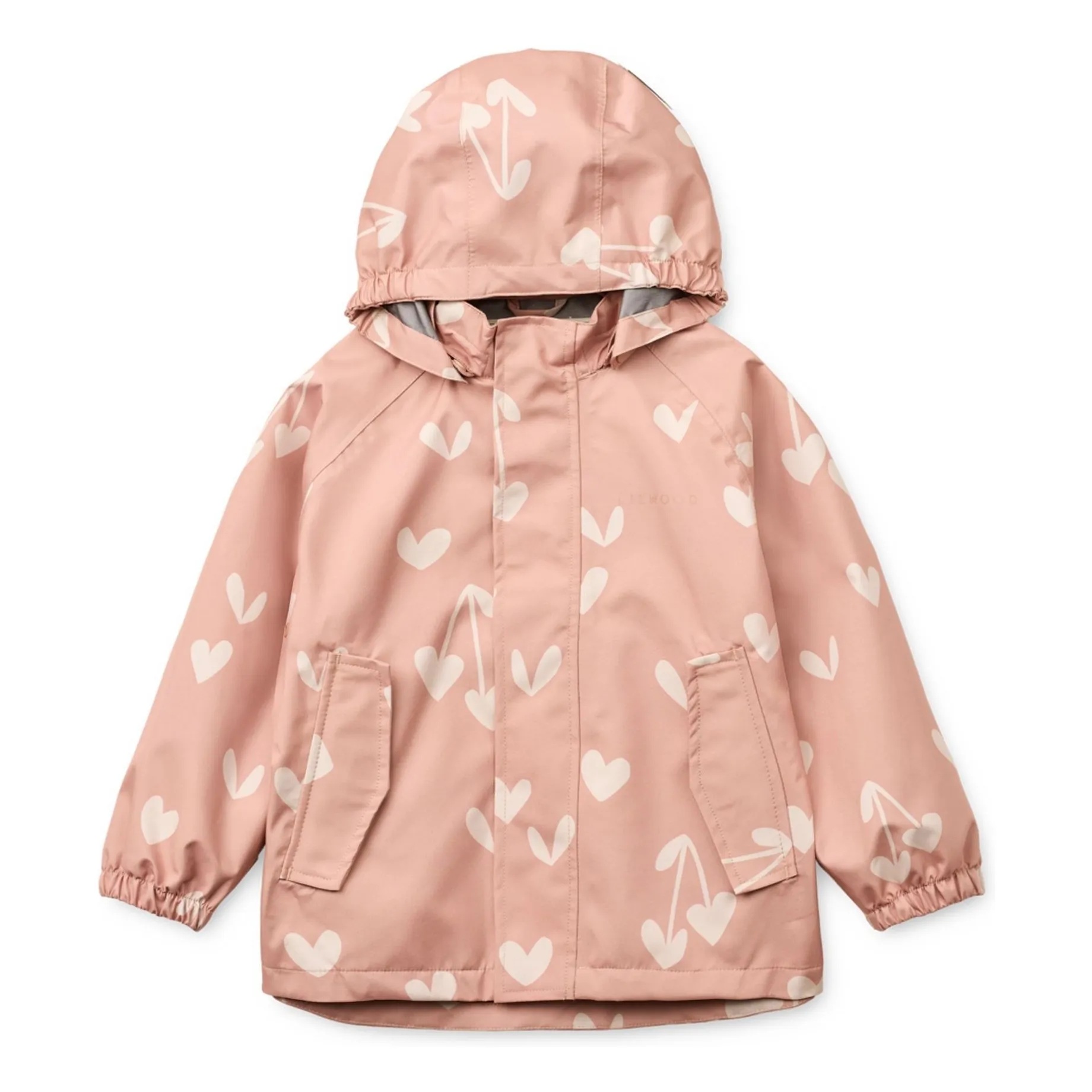 Ensemble de Pluie Pedia Coeurs Fibres Recyclées | Rose tendre- Image produit n°2