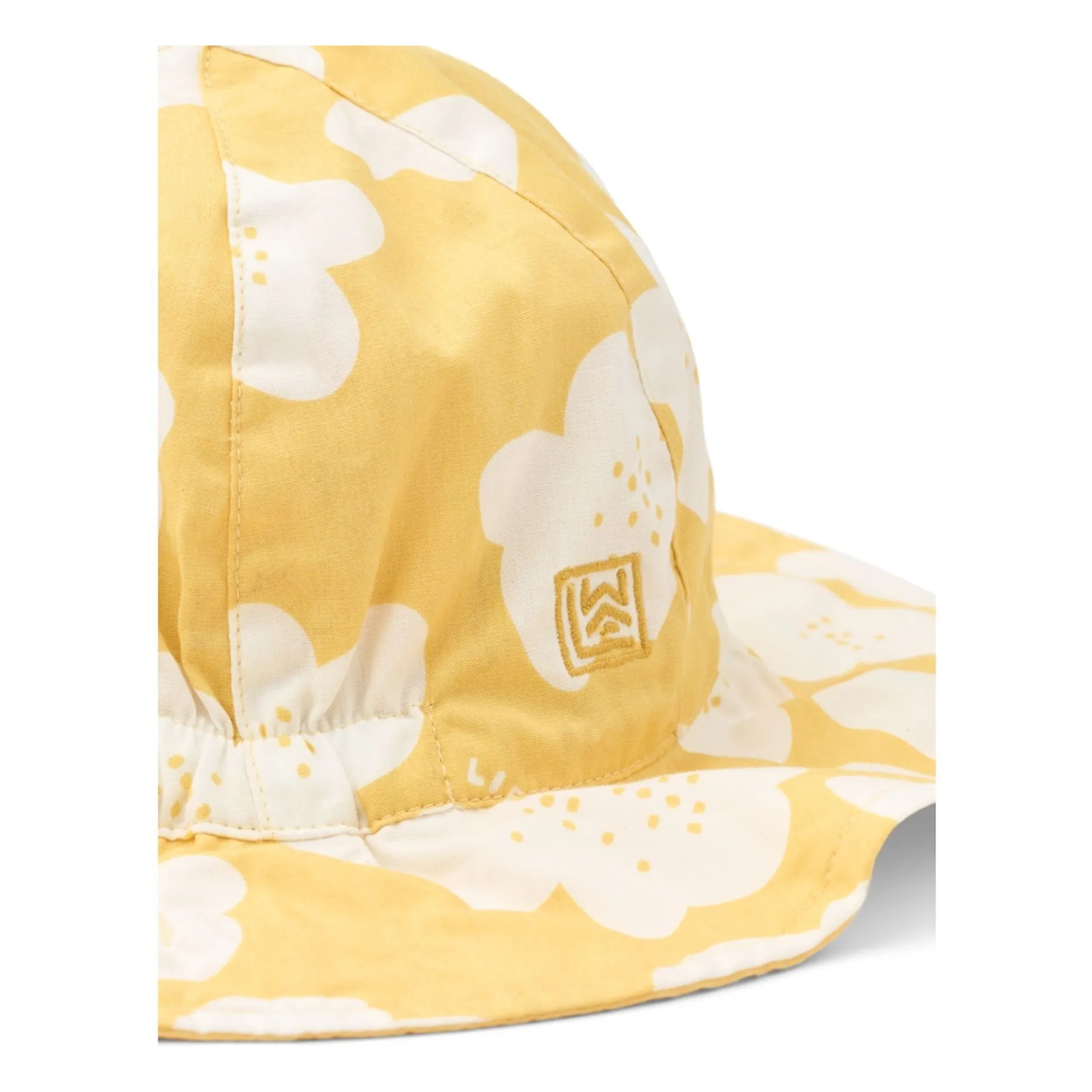 Chapeau Réversible Amélia Fleurs Coton Bio | Jaune- Image produit n°2