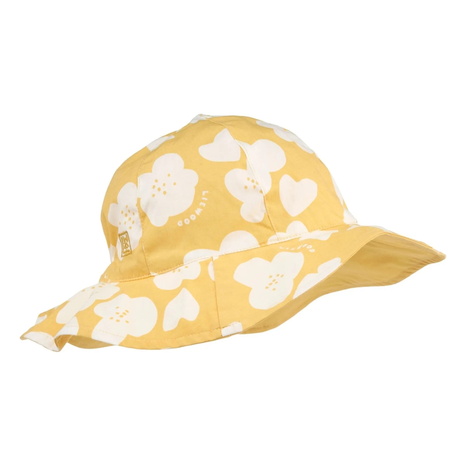 Chapeau Réversible Amélia Fleurs Coton Bio | Jaune- Image produit n°0