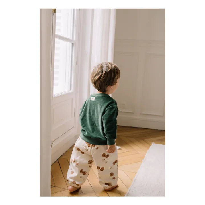 Jogger Porgy Noël Coton Bio | Ecru- Image produit n°8