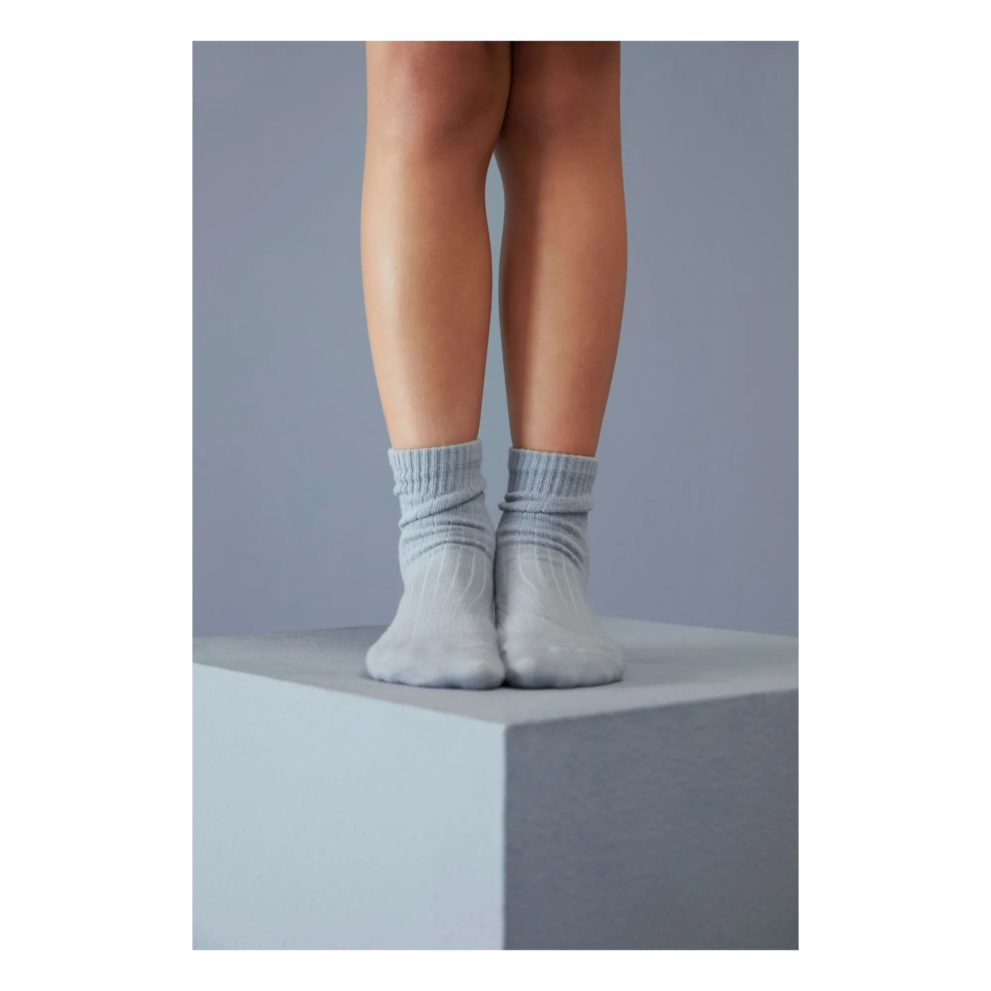 Lot de 2 Paires de Chaussettes Coton Bio | Bleu Glacier- Image produit n°1