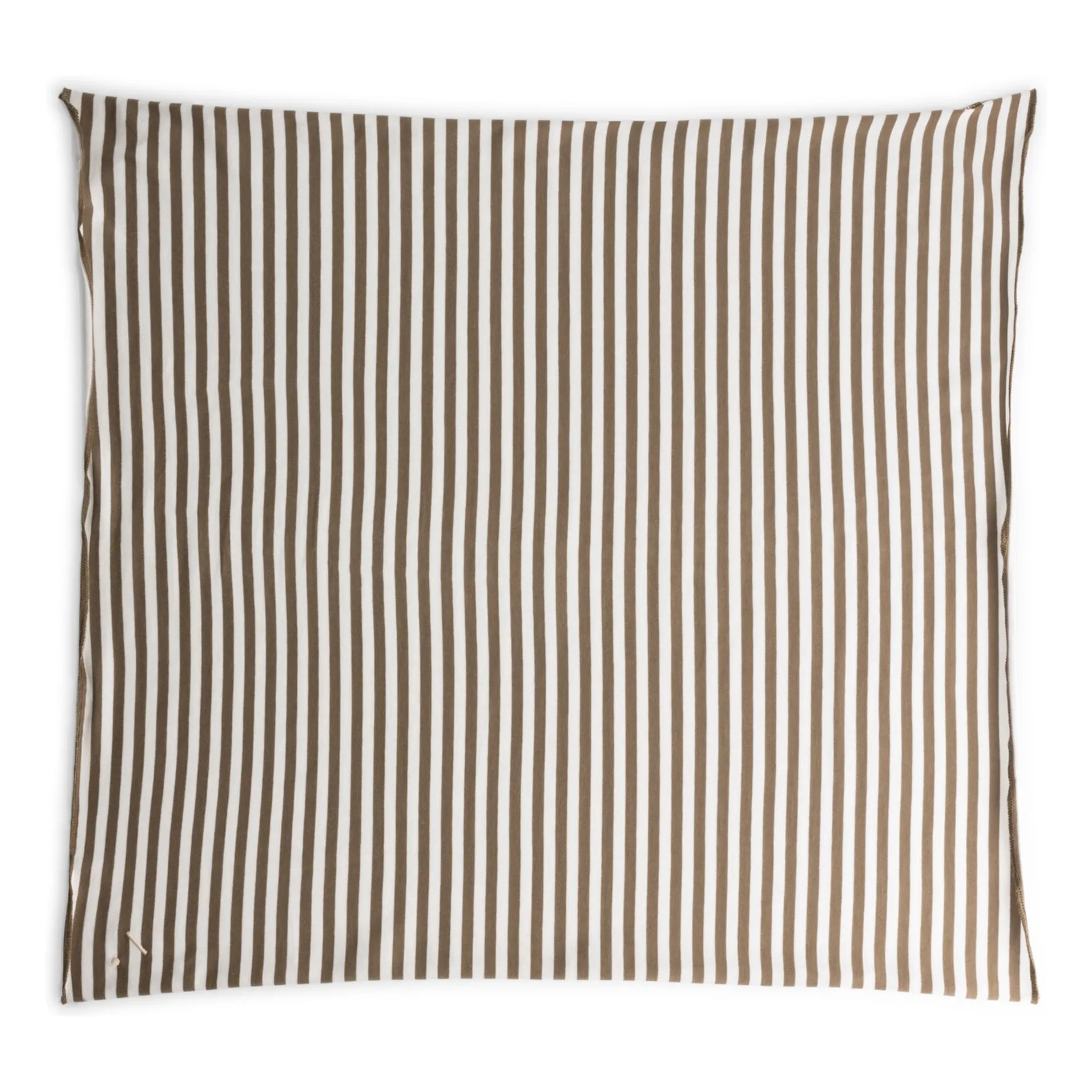 Foulard Rayé Coton Bio | Brun kaki- Image produit n°2